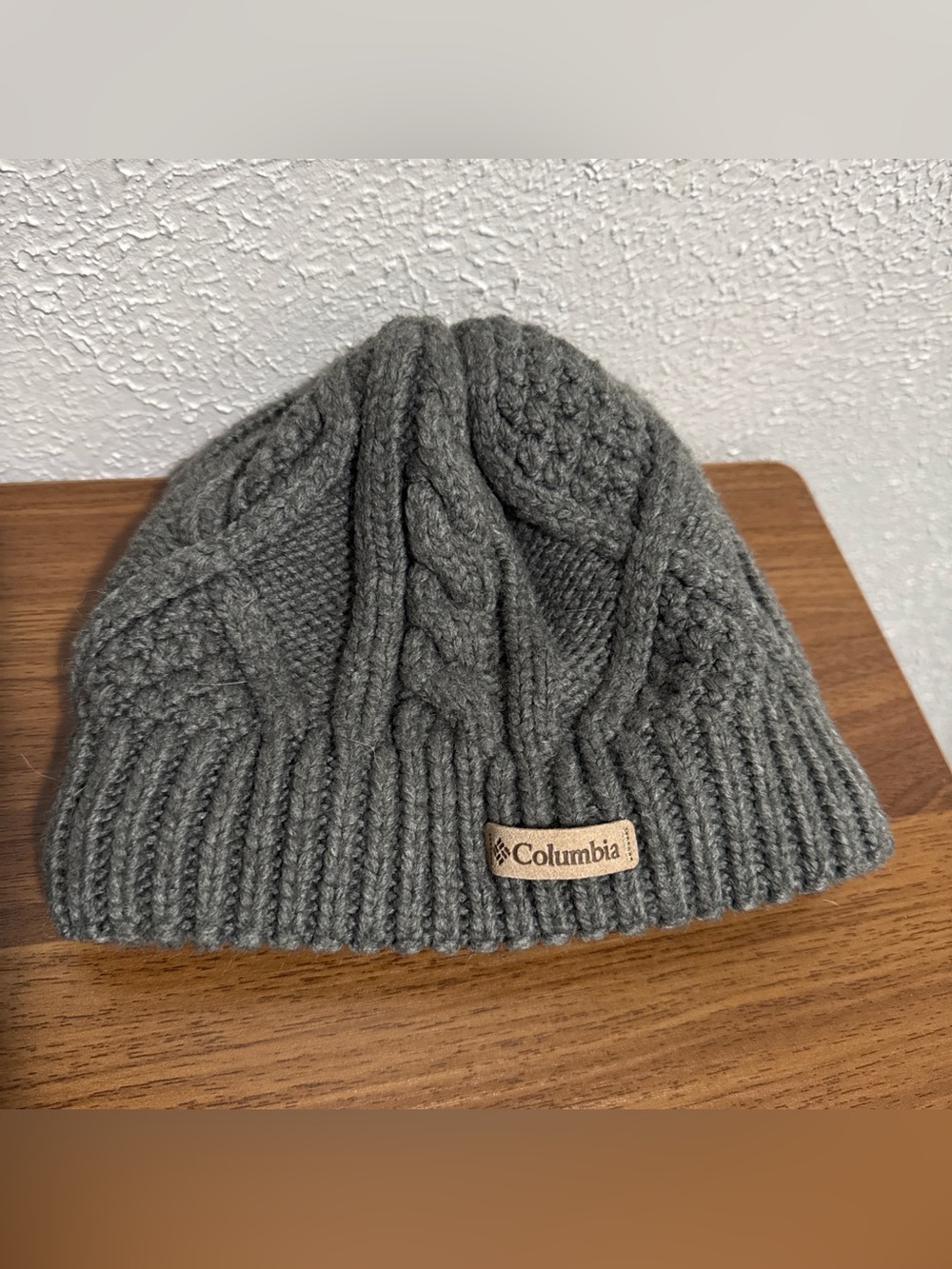 Columbia Gray Cable Knit Hat